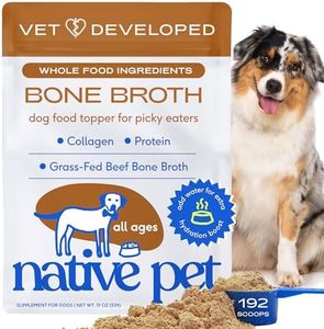 Native Pet Bone Broth for Dogs & Cats 19oz - Dog Bone Broth Powder - Dog Food Toppers for Picky Eaters - Cat Broth & Dog Broth - Beef Bone Broth for Cats - Pet Food - Beef Bone Broth Powder for Dogs