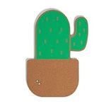 U Brands Potted Cactus Cork Bulletin Board, 12” x 17”, Green, 3110U00-04