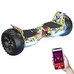 RCB Hoverboard 8.5" all terrain hoverboards, APP control function, integrated LED Bluetooth with powerful motor, electric skateboard self balance scooter, gift for Kids and Adults