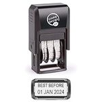 Self Inking Changeable Date Stamp - Best Before Date Stamp in Black Ink