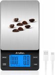 Ataller Mini Coffee Scale with Timer, USB Rechargeable Espresso Scale, Drip Coffee Scale, Digital Pocket Gram Scale and Ounce Scale, Resolution 0.1g, Max 2000g