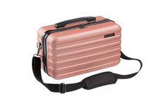 Cabin Max 40x20x25 cm Hard Shell Cabin Case with Shoulder Strap fits Ryanair Under Seat Included Hand Luggage Allowance (Rose Gold)