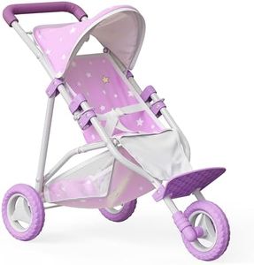 Olivia's Little World - Baby Doll Jogging Stroller - Purple/Stars