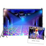 CSFOTO 10x8ft Discos Party Backdrop Discos Birthday Party Banner Music Dance Party Backdrop Night Club Background Discos Ball Ballroom Backdrops 80s Backdrop for Parties