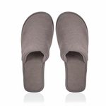 MIFUZI Men Home Slippers Winter House Indoor Bedroom Room Soft Warm Cloth Slippers Comfortable Lightweight Anti Skid FRENCH GREY 9