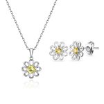 Philip Jones Daisy Set Created with Zircondia® Crystals