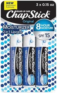 ChapStick Moisturizer Original Lip Balm Tubes, SPF 15 and Skin Protectant - 0.15 Oz, 3 Count (Pack of 1)