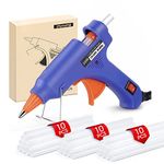 ZFYOUNG Mini Hot Glue Gun 30pcs Glue Stick Hot Glue Gun Set For Quick Repair Artist DIY Art Home 20w Blue