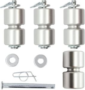 4 Pack Aluminum Alloy GL1 GMNR925 Trailer Tailgate Lift Assist Rollers Kit Replacement Rollers Parts Washer Pins Rings Apply To Trailer Tailgate, Easy Lift Gate etc Lift Assist -10 Year QA