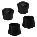 uxcell 4pcs Leg Caps Tips 25mm 1 Inch Anti Slip Rubber Furniture Table Feet Cover Floor Protector Reduce Noise Prevent Scratches Black