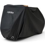 Favoto Bike Cover Waterproof Outdoor Bicycle Cover for 2-3 Bikes UV Snow Wind Proof with Anti-Theft Lock Hole Reflective Straps Storage Bag for Mountain Road Electric City Bike 79x41.3x44 Inch Black