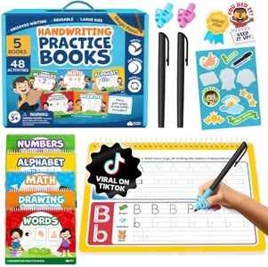 Magic Grooved Writing Practice for Kids - Dry Erasable Pens Writing Books 3-5 4-6 5-7 Kindergarten Workbooks Handwriting Practice for Kids 5-7 - Preschool Workbook, Magic Book