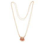 Radha's Creations ball chain necklace with ruby pendant LONG length 30" for women and girls one gram gold No.580A (Ball chain ruby emerald)