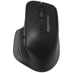 amazon basics Pro Series Ergonomic Mouse, 2.4 GHz + BT Dual Mode, Rechargeable Wireless Mouse, Adjustable Upto 1600 DPI, 7D Keys Buttons, Compatible with PC, Mac, Laptop - Black