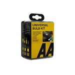 AA Compact Universal Car Bulb/Fuse Kit AA0552 - Includes Popular Halogen Bulbs H1 (448) H4 (472) H7 (499) - Suitable for Most Vehicles, Black/silver