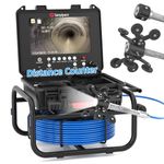 Sanyipace Drain Camera 100FT/30M, 23mm/0.9in FHD Sewer Inspection Camera, 5X Zoom, Distance Counter, 9" IPS Screen, DVR & Voice Recorder, 16GB Card, for Sewer Line, Pipe, Duct, Plumbing, Plumber, Home