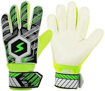 Senston Goalie Goalkeeper Gloves with Finger Spines for Kid Soccer Goalie Gloves Size 7