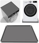 Mini Fridge Mat, 24''x24'' X0.8'' Mini Fridge Drip Trays Mat for Carpet Floor, Under Refrigerator Mat AC Conditioner Drip Pan, Silicone Mat for Refrigerators, Washing Machines, Dryers, Wine Coolers