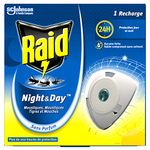 Raid Night&Day Electric Mosquitoes/Tiger Flies, 240 Hours, Pack of 3