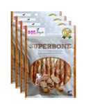 DOGTOWN Superbone Stickes Bone for Dogs | All Natural Flavour Chicken Sticks | Natural & Safe [ Peanut Butter - Pack of 4 ]