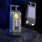 Bkn Magnetic Portable Super Bright Led Keychain Cob Light | 650Mah Solar Lamp Type C Rechargeable Mini Pocket Keychain Light | 900 Lumens Ipx4 Waterproof For Camping, Emergencies - Aluminium