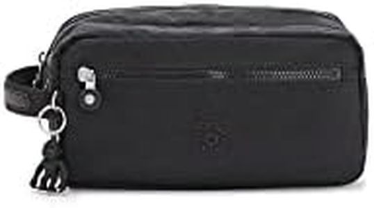 Kipling Women's Agot Toiletry Bag, Lightweight Travel Organizer, Nylon Cosmetics Kit, Black Noir, One Size