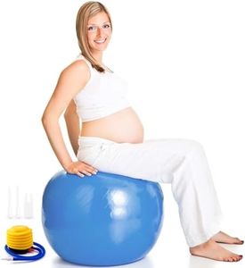 Anti-Burst Exercise Ball,Yoga Ball Chair with Pump Device,Non-Slip Matte Pilates Ball,Balance Ball for Stretching Core Yoga Pilates Birthing Pregnancy Stability Gym Workout Training,Blue(55cm)