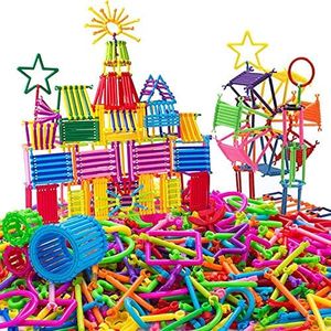 Lee Joseph Building Construction Toy 500 PCS Creative Plastic Engineering Toys 3D Puzzle Interlocking Creative Connecting Kit A Great STEM Toy for Both Boys and Girls!