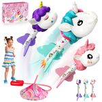 DejaNard Rocket Toy Launcher for Kids, Unicorn Gifts for Girls Toys for 3-10 Year Olds Boys Outdoor Toys 3 4 5 6 Years Old Girls Gifts Age 3-12 Garden Toys Birthday Gifts for Kids