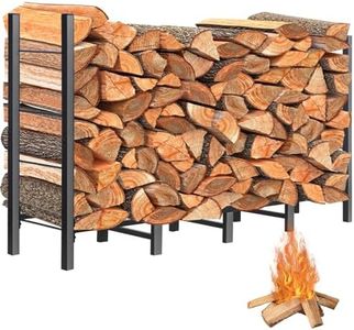 5.3ft Firewood Rack Outdoor Indoor Holder for Fireplace Wood Storage, Firewood Storage Brackets Kit, Heavy Duty Logs Stand Stacker Holder for Outdoor Indoor Patio Deck wood storage firewood rack