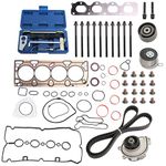 Head Gasket Set Timing Belt Kit W/Water Pump Cam Timing Tool Compatible with Chevy Cruze/for Sonic/for Cruze Limited 1.8L L4 DOHC 16v 2011-2018 OE*HS26516PT1 TCKWP338 24422964