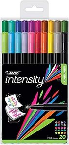 BIC Intensity Porous Point Pen, Stick, Fine 0.4 Mm, Assorted Ink And Barrel Colors, 20/pack