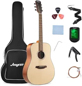 GAOMON Acoustic Guitar,41"Acoustic Guitar Kit Full Size Dreadnought Acustica Guitarra Bundle for Beginner Adult Teen with Gig Bag, Tuner, Strap, Strings, Picks, Capos,Right Hand,Natural