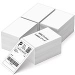 (4 Stacks 4000 Labels) NefLaca 4" x 6" Fanfold Direct Thermal Labels, 1000 Labels Per Stack, White Perforated Shipping Labels Compatible with Zebra, Elton Printers