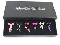 Libby's Market Place Shoe Lovers Wine Glass Charms with Gift Box