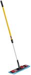 Rubbermaid Commercial Products Microfiber Adaptable Flat Mop Kit for WaveBrake, Yellow, Extendable Handle, for Heavy-Duty Cleaning/Hardwood/Tile/Laminated Floors in Kitchen/Lobby/Office