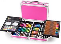 145 Piece Deluxe Art Set Art Pencil Painting & Drawing Set Aluminium Art Case for Beginners Premium Christmas,Birthday, New Year Gift for Artists, Adults, Children, Kids