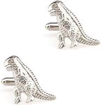 CIFIDET Men's Unique Animal Cufflinks Fashion Men Cuff Links With Velvet Bag and Gift Box Jewelry Accessories Present (Dinosaur)