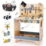 Deluxe Wooden Toy Workbench for Kid