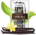 Strongus Large Tahitian Vanilla Beans - Vacuum Sealed Grade B Vanilla Pods - Rich, Creamy Flavor & Aroma - Ingredients for Baking, Homemade Extract, Paste, Brewing, Coffee, Cooking - 5-6", 12-Pack