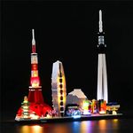 GEAMENT LED Light Kit for Architecture Skylines Tokyo - Compatible with Lego 21051 Building Blocks Model (Lego Set Not Included) (with Instruction)