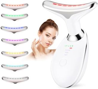 Neck Face Massager, 7- in -1 Multifunctional Facial Massager, Face Sculpting Tool for Skin Care, at-Home Face Tool with Vibration and Thermal, White