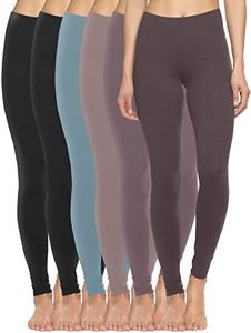 Felina | Velvety Soft Lightweight Leggings | Moisture Wicking | Yoga | 6 Pack (Taupe Sea, XX-Large)