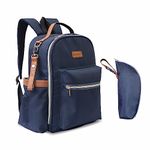 Motherly Diaper Bags for Mothers Stylish Backpacks for Moms for Travel with Stroller Hooks & Insulated Bottle Cover|6 Month Warranty |(Navy Blue)