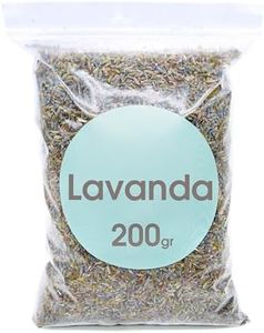 Lavanda Seca Natural 200 GR - Flores Secas Lavanda - Lavanda - Flor de Lavanda Seca Natural para Ambientador, Aceite Esencial, Jabones, Cosméticos, Velas…