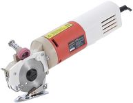 KATSU Electric Fabric Cutter 65mm Blade and 22mm Max Trimming Thickness, with Extra Blade, 220V Cloth Textile Leather Rubber Cutting Machine 103911