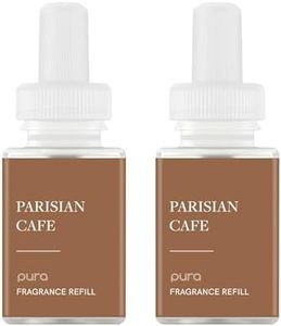 PuraHome Scent Refill - Smart Home Air Diffuser - Up to 120-Hours of Luxury Fragrance per Refill - Home Essential - Clean & Safe Diffuser Fragrance - 2 Pack, Parisian Café