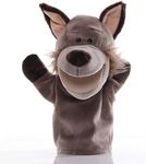 Proumhang Hand Puppets for Kids,Soft Plush Zoo Animal Puppet for Children Toddlers Boys Girls,For Imaginative Play,Show Theater, Easter/Birthday Party Supplies Stocking(Big Movable Mouths) 25cm Wolf