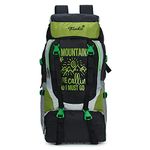 Trunkit Waterproof Travelling Trekking Hiking Camping Bag Backpack Series 55 litres Mt Calling Rucksack With Rain Cover (Green)