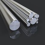 JD Multi Metals - 304 Stainless Steel Round Bar, Silver, 10mm x 200mm